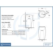 Lavabo autoportante con foro per rubinetto bianco opaco- Cloud