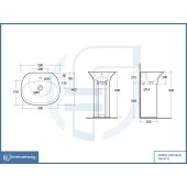 Lavabo autoportante con foro per rubinetto- Sensation