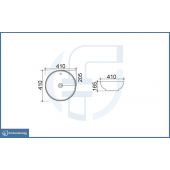 Lavabo d'appoggio diam. 41cm - La32