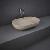 Lavabo d'appoggio ovale beige opaco- Feeling