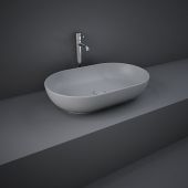 Lavabo d'appoggio ovale grigio opaco- Feeling