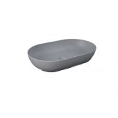 Lavabo d'appoggio ovale grigio opaco- Feeling