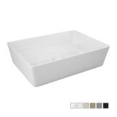 Lavabo d'appoggio rettangolare bianco alpino- Feeling