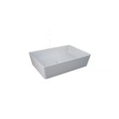 Lavabo d'appoggio rettangolare bianco opaco- Feeling