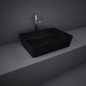 Lavabo d'appoggio rettangolare nero opaco- Feeling