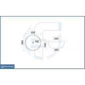 Lavabo da Appoggio Slim 385mm Sabbia