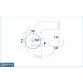 Lavabo d'appoggio - Slim 02 385x150mm sabbia