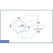 Lavabo da Appoggio - Slim 04 400x145mm Sabbia