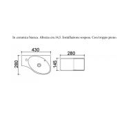 Lavabo a parete 43x28cm - Lp91