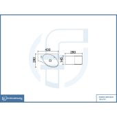 Lavabo a parete 43x28cm - Lp91