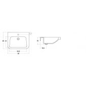 Lavabo a parete quadro 36x45cm - Lp83