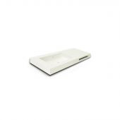 Lavabo in resina vasca sinistra 121x46x12cm bianco - Sharp