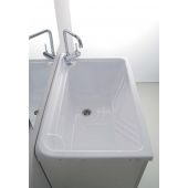 Lavatoio con mobile in idrofugo e tavola in polipropilene 45x50cm