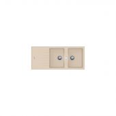 Lavello da incasso 2 vasche 116cm avana