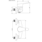 Miscelatore esterno doccia Hydrall - Ines