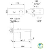 Miscelatore lavabo ad incasso Mariani - Artic bianco opaco