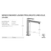 Miscelatore lavabo prolungato Paffoni - Elle
