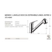 Miscelatore lavello con doccia estraibile Mariani - Astro 2
