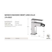 Miscelatore monocomando lavabo Paffoni - Elle