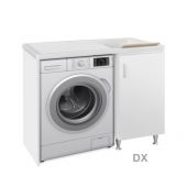 Mobile in legno con lavatoio coprilavatrice 60x108x90cm sx Idex