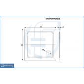 Piatto doccia quadrato 76x76x3cm - Mr. Flat