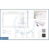 Piatto doccia rettangolare bianco 80x100cm- Euphoria