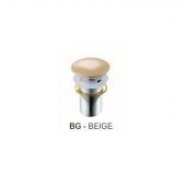 Piletta click-clack per lavabo "Fancy" senza troppo pieno beige
