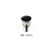 Piletta click-clack per lavabo "Fancy" senza troppo pieno nero