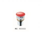Piletta click-clack per lavabo "Fancy" senza troppo pieno rosso corallo