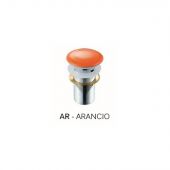 Piletta click-clack per lavabo "Fancy" con troppo pieno arancio