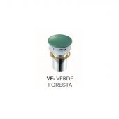 Piletta click-clack per lavabo "Fancy" con troppo pieno verde foresta