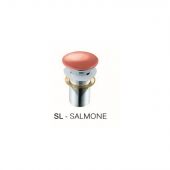 Piletta click-clack per lavabo "Fancy" con troppo pieno salmone