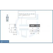 Prolunga per valvola ad incasso per gas 30mm