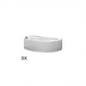 Vasca angolare asimmetrica semicircolare Hydro 165x85 cm sx - Vogue