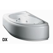 Vasca angolare con idromassaggio e pannello 150x100cm DX - Grazia