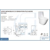 Vaso filo muro monoblocco- Sensation