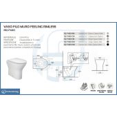 Vaso filo muro Rimless cappuccino opaco-Feeling