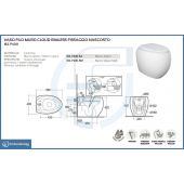 Vaso filo muro Rimless fissaggio nascosto bianco opaco- Cloud