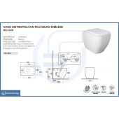 Vaso filo muro rimless- Metropolitan